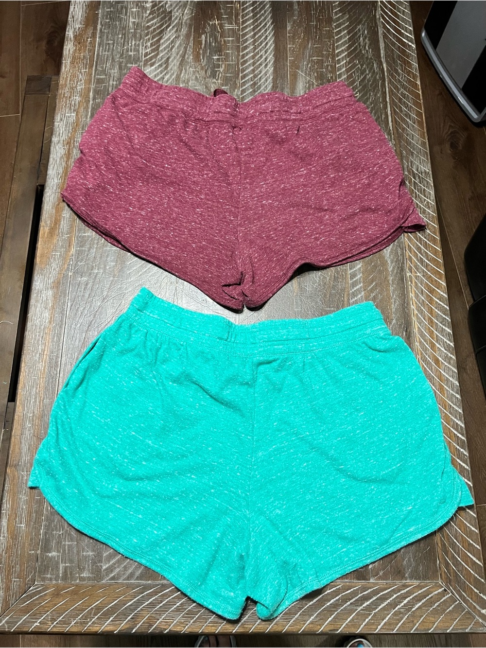 Athletic Works Green and Maroon Athletic Shorts - Picture 2 of 7